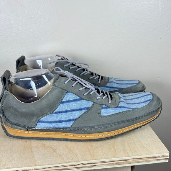 J Shoes Men’s Sneaker size 11 Casual Blue Gray Stripe Leather hoop 2 - Picture 11 of 11